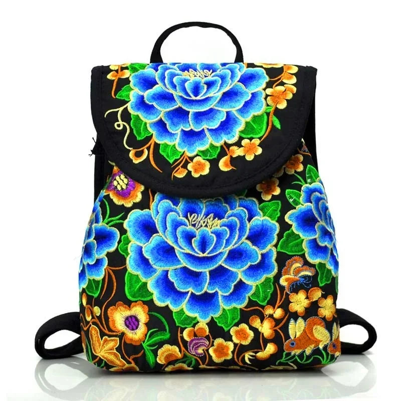 Embroidery Canvas Backpack