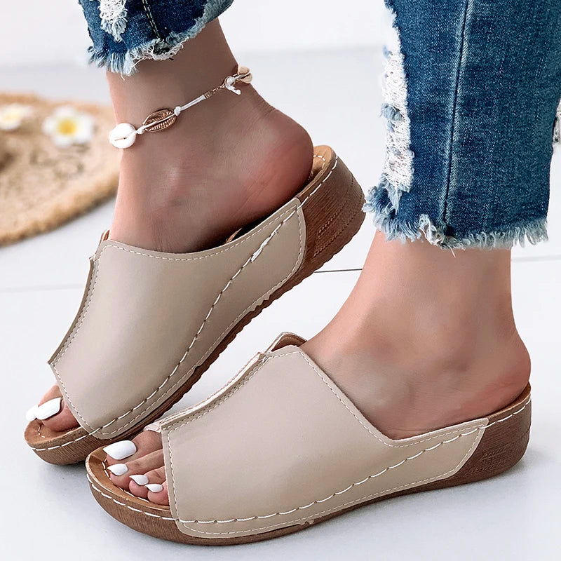 Retro Slip On Sandals