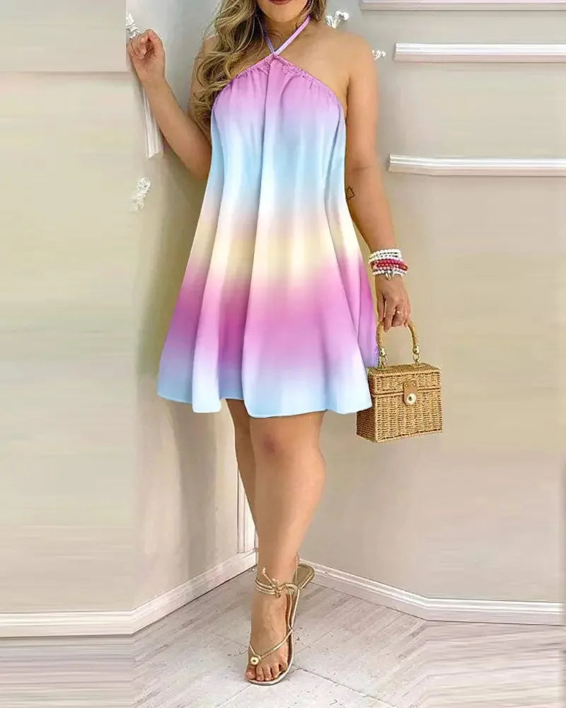 Backless Halter Dress