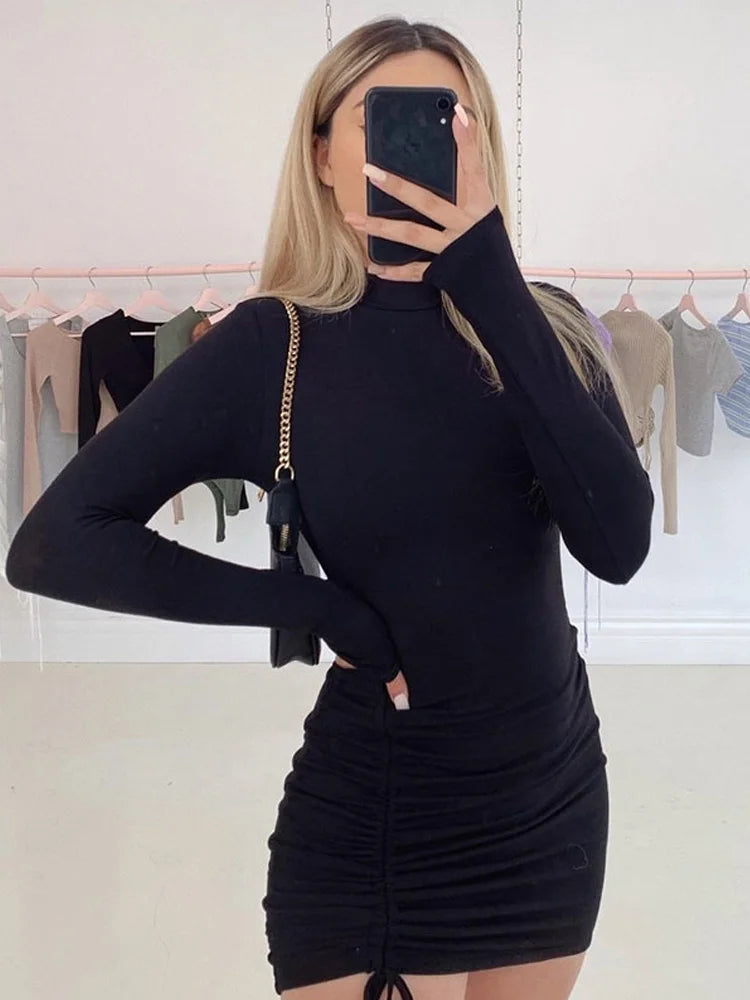 Turtleneck Mini Dresses