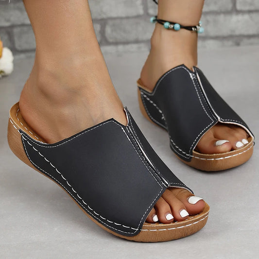 Retro Slip On Sandals