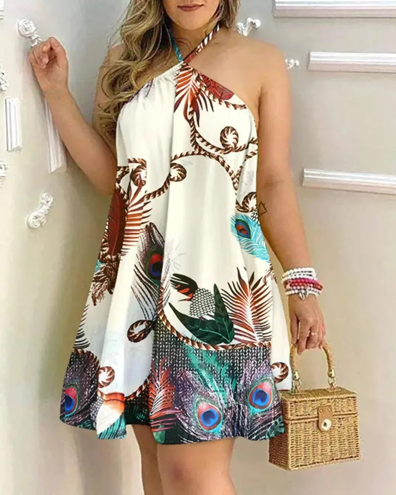 Backless Halter Dress