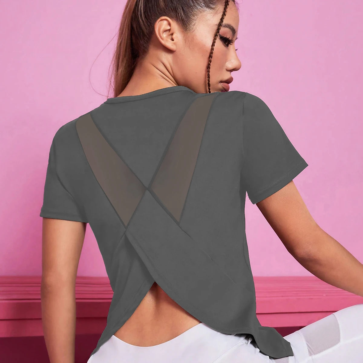 Seamless Yoga Fitness T-Shirt