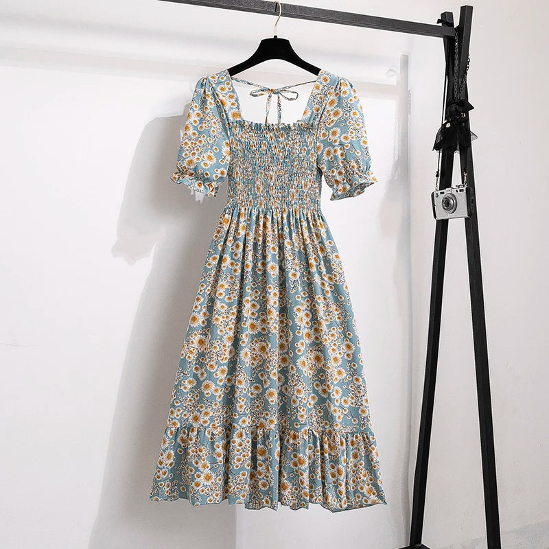 Pleated Chiffon Casual Dresses