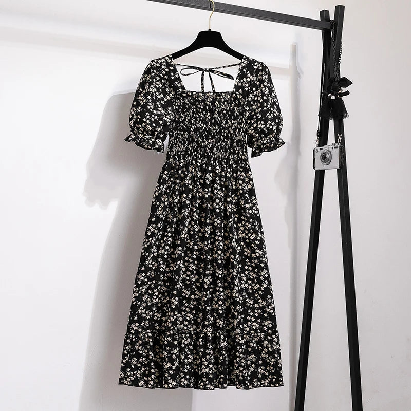 Pleated Chiffon Casual Dresses