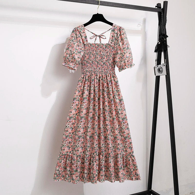 Pleated Chiffon Casual Dresses