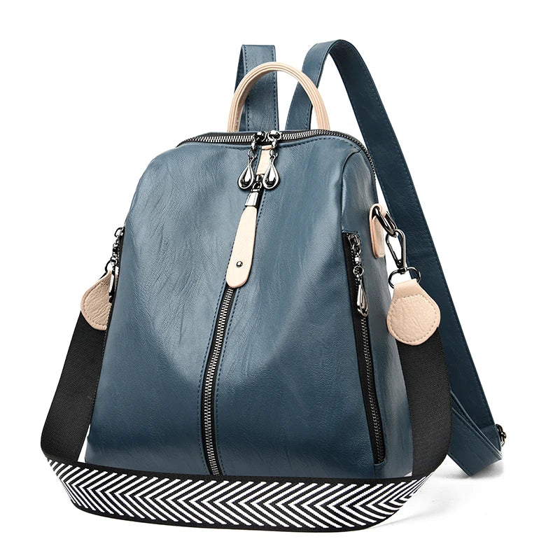 Soft Leather Rucksack Shoulder Bag