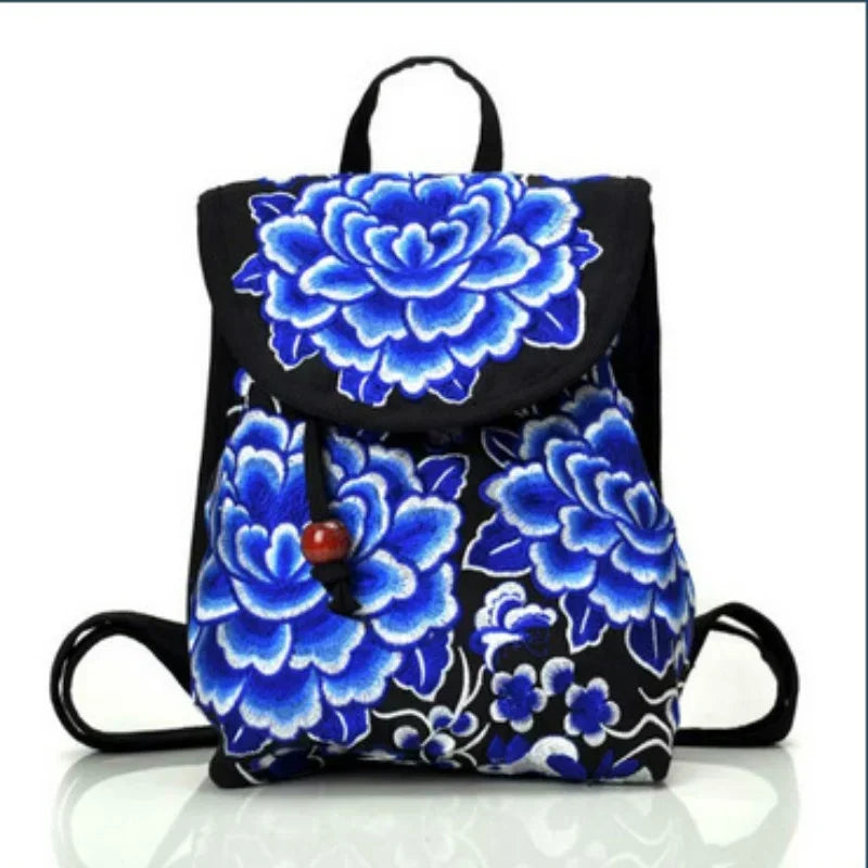 Embroidery Canvas Backpack