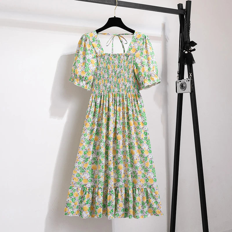 Pleated Chiffon Casual Dresses
