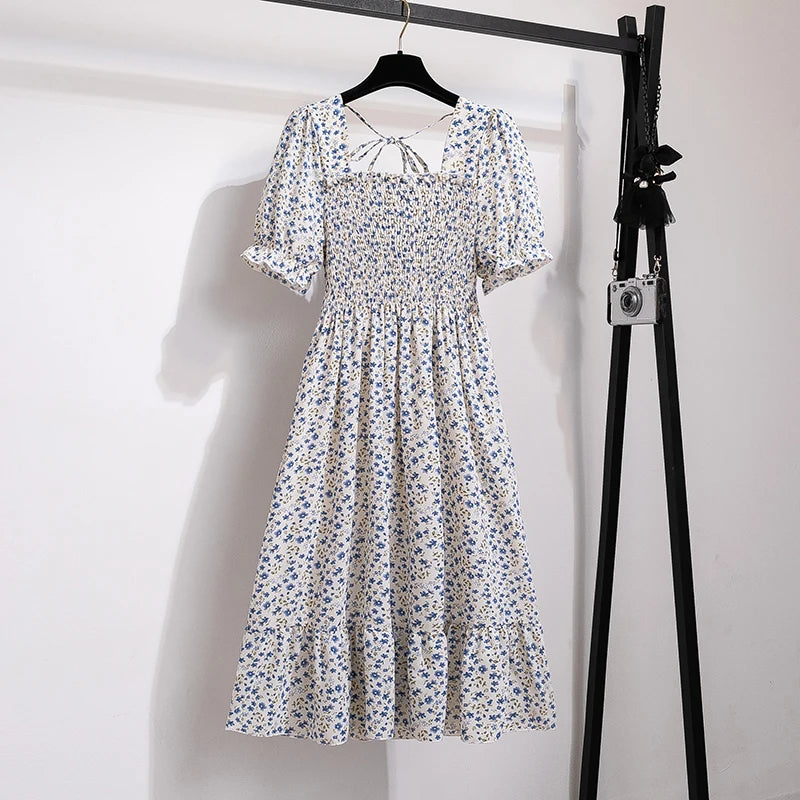 Pleated Chiffon Casual Dresses