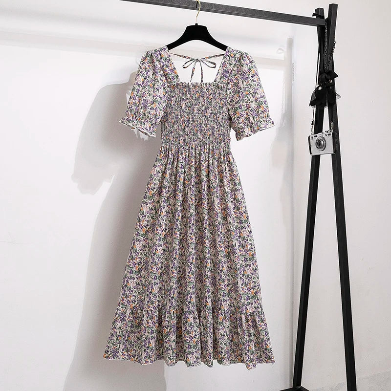 Pleated Chiffon Casual Dresses