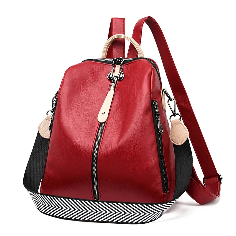 Soft Leather Rucksack Shoulder Bag