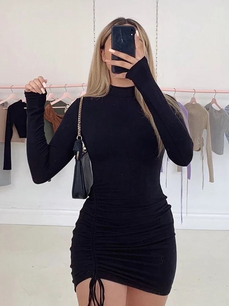 Turtleneck Mini Dresses