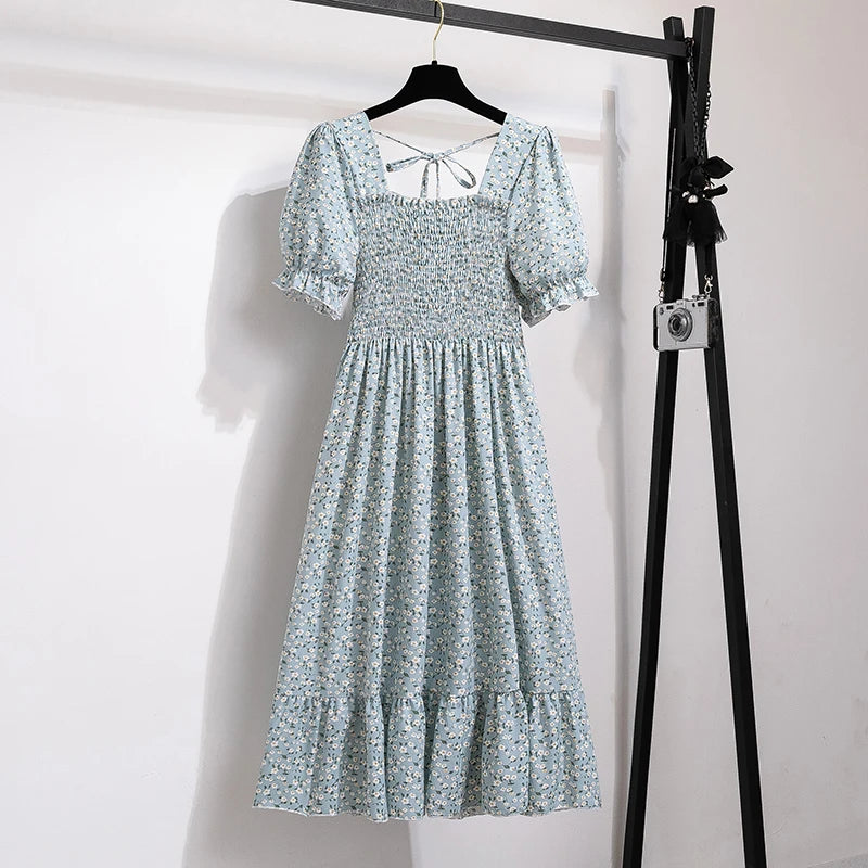 Pleated Chiffon Casual Dresses