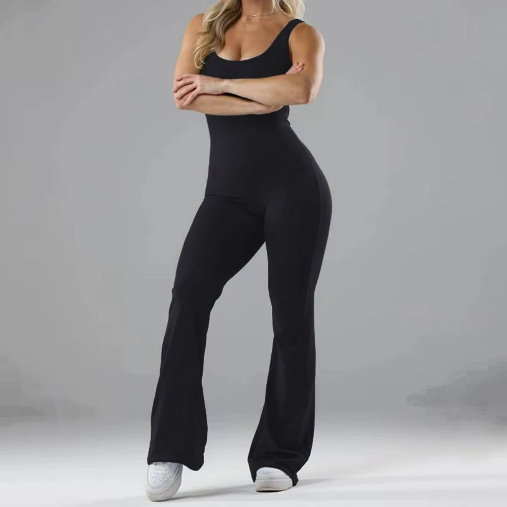 Wide-leg Yoga Bodysuit