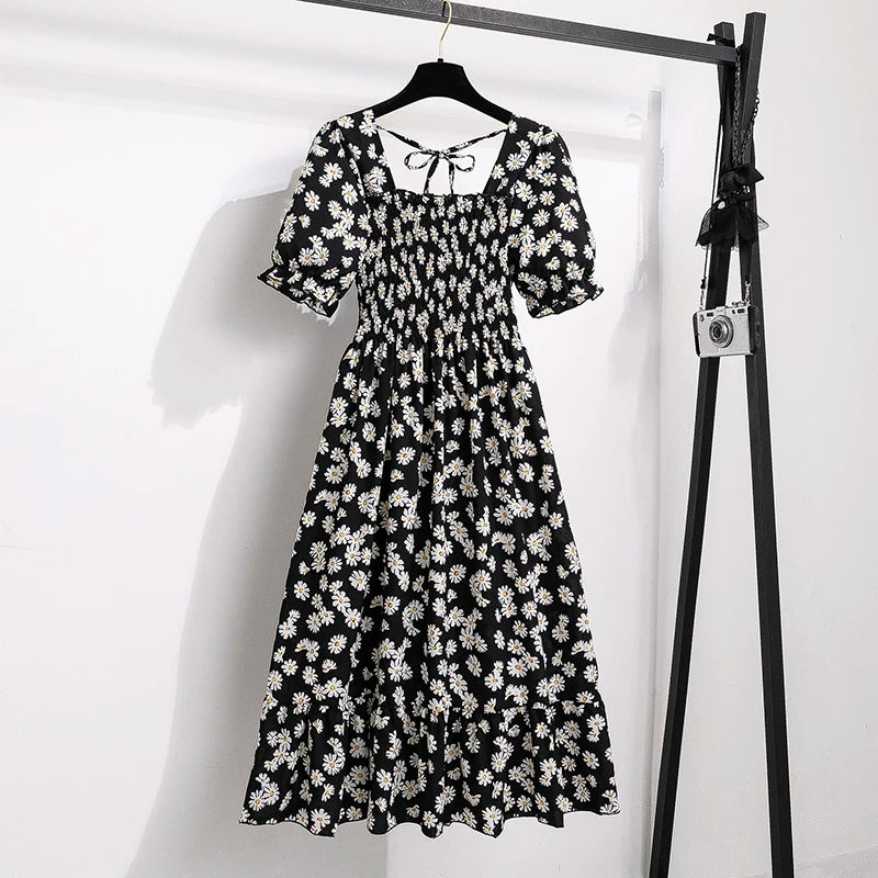 Pleated Chiffon Casual Dresses