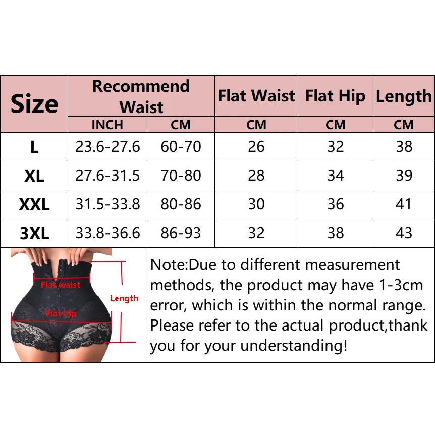 High Waist Trainer Body Shaper Panties with Zipper