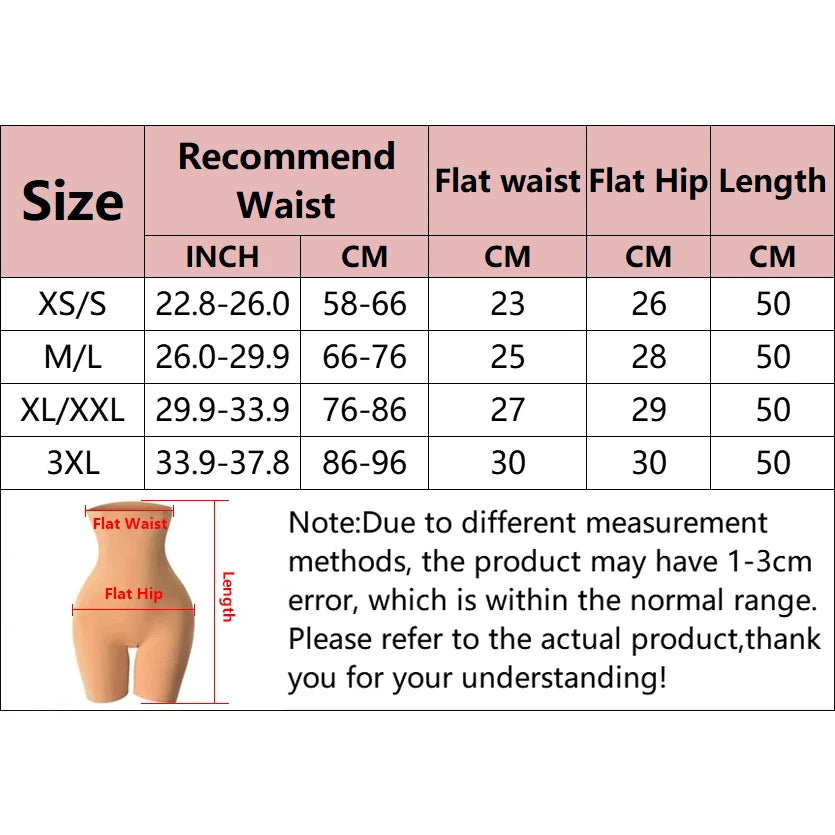 High Waist Flat Angle Shaper Buttocks Lifting Body Shaping Slimming Shorts Waist Trainer