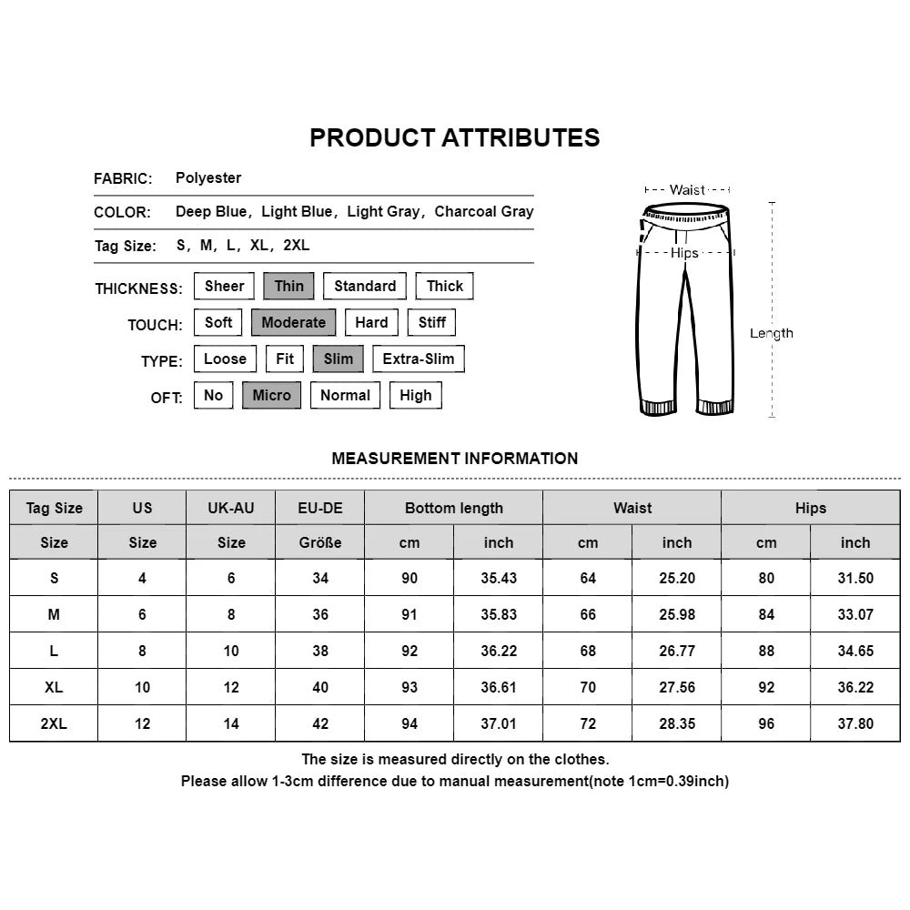 Solid Denim Pants