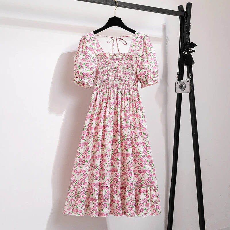 Pleated Chiffon Casual Dresses