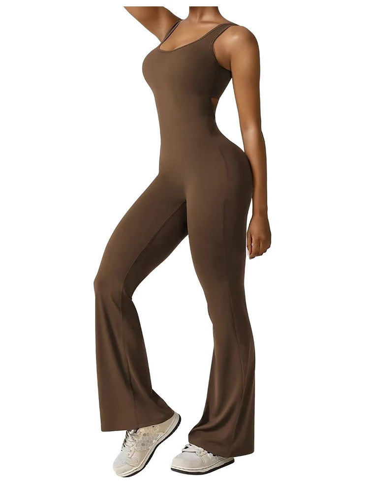 Backless Sleeveless Yoga Jumpsuit
