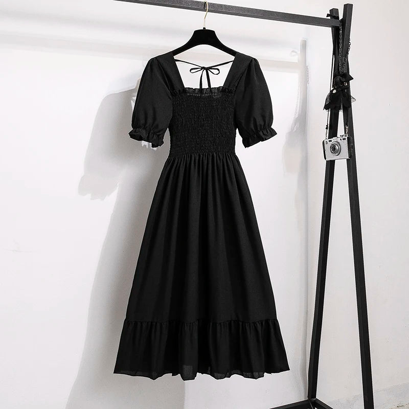 Pleated Chiffon Casual Dresses