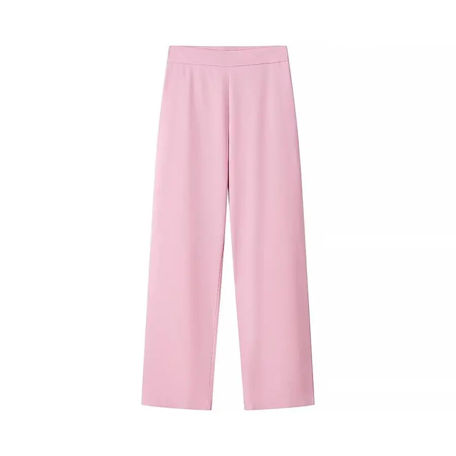 Suit Jacket  and High Waist Slim Trousers