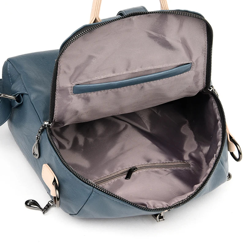 Soft Leather Rucksack Shoulder Bag