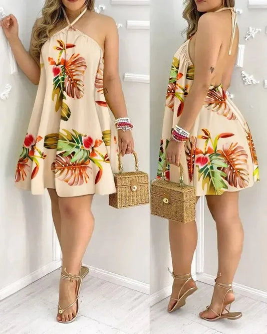 Backless Halter Dress