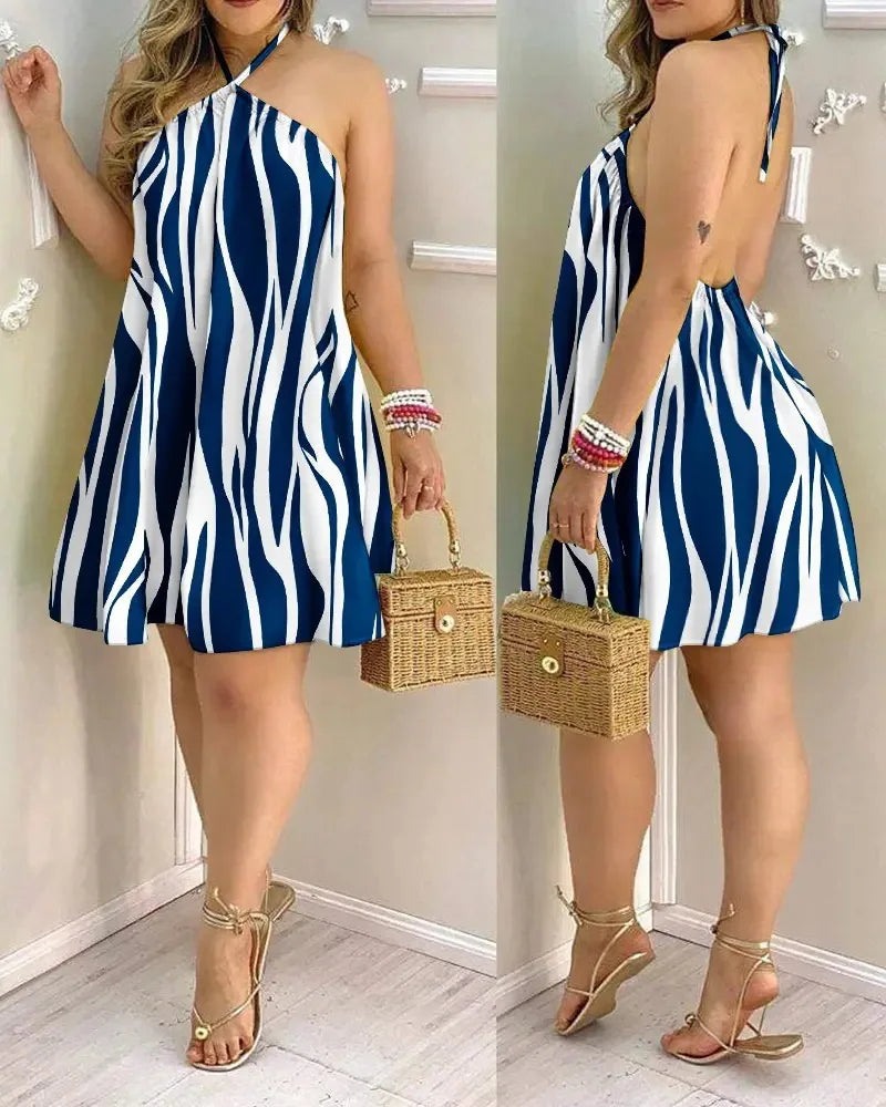 Backless Halter Dress