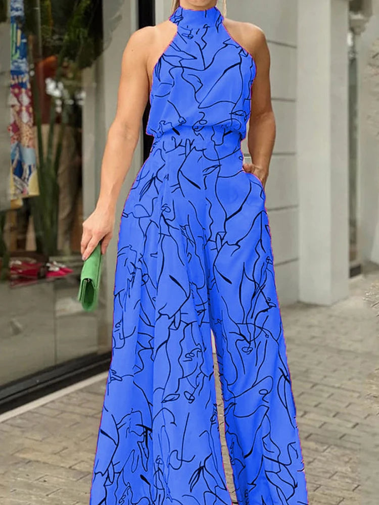 High Waist Halter Jumpsuit