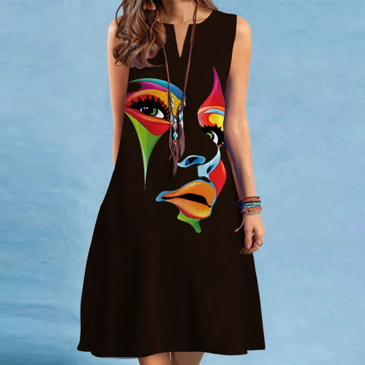 Cross-Border V-neck Sleeveless Dress