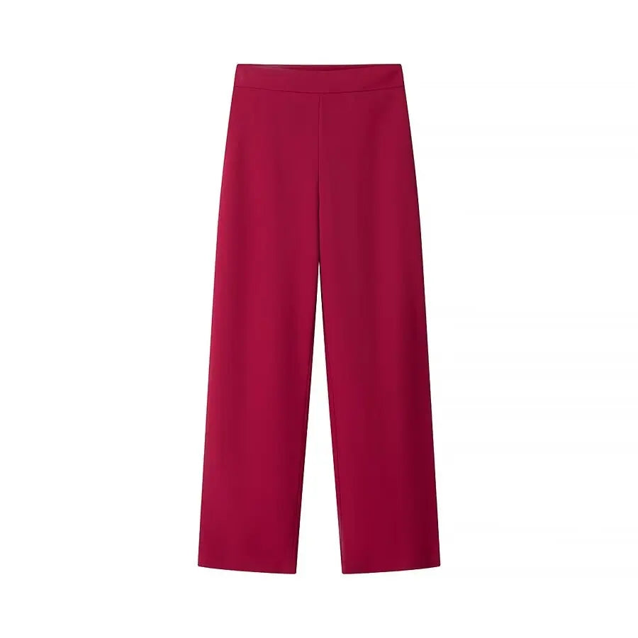 Suit Jacket  and High Waist Slim Trousers