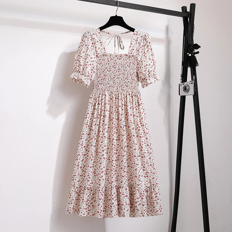 Pleated Chiffon Casual Dresses