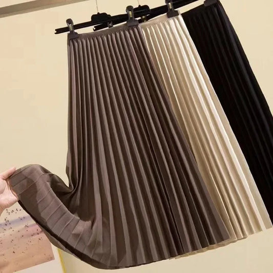 High-Waisted Pleated Skirt
