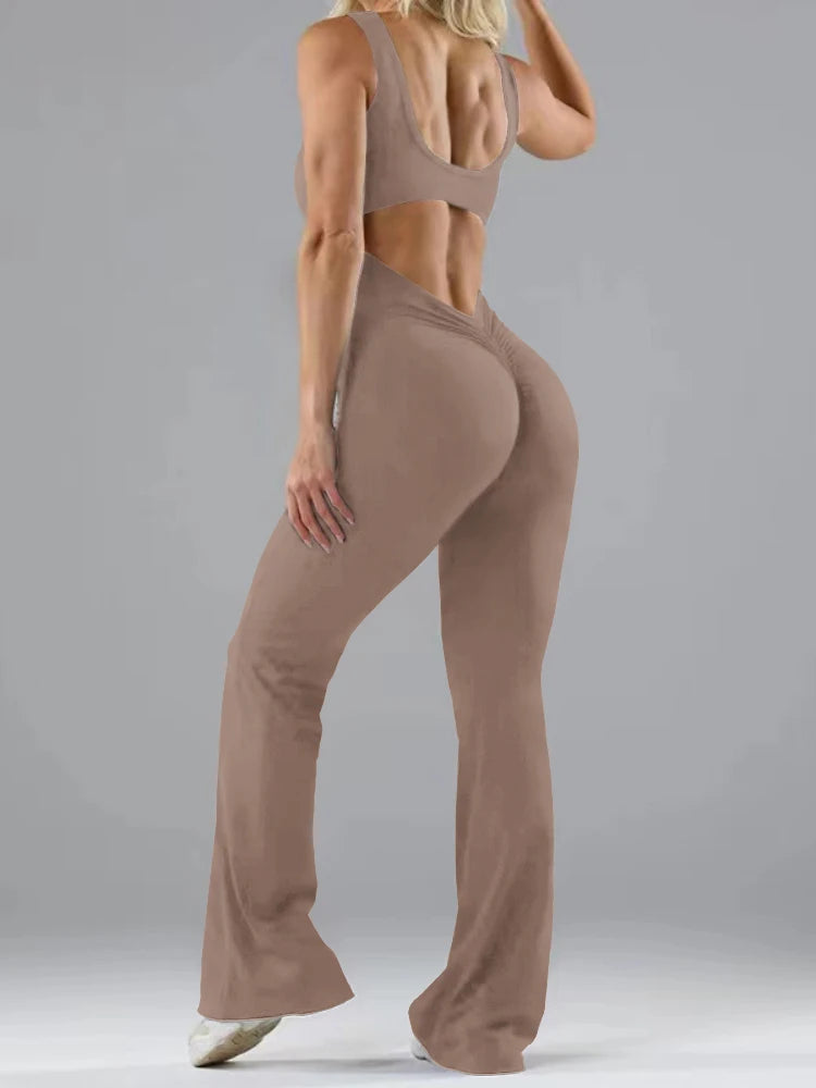 Wide-leg Yoga Bodysuit
