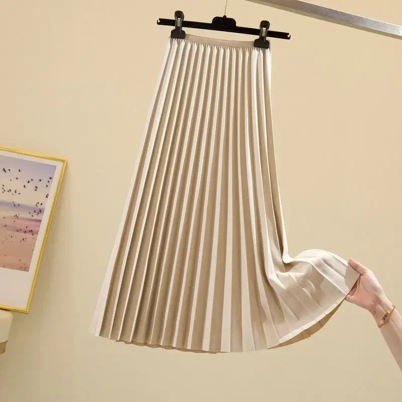 High-Waisted Pleated Skirt