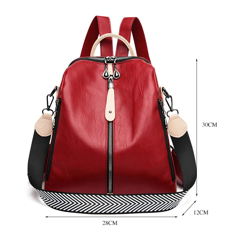 Soft Leather Rucksack Shoulder Bag