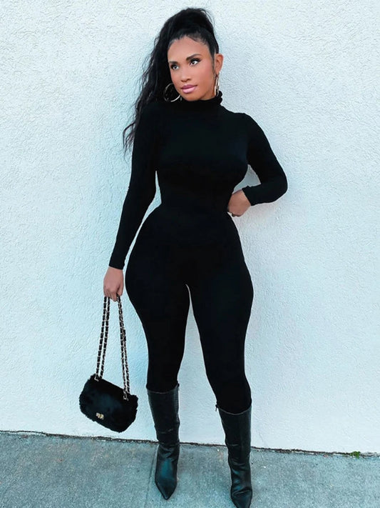 Long Sleeve Turtleneck Romper