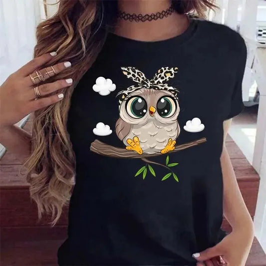 Owl Print T-Shirt